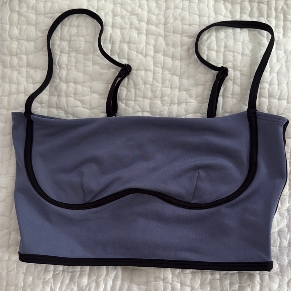 ALO Yoga Blue and Black Sports Bra with